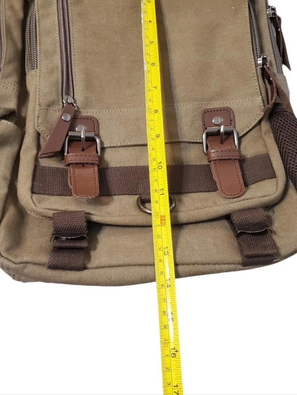 Canvas Travel Briwn Backpack Casual  Sling Bag Stylish Unisex School Backpack